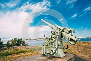 Historic cannon at Suomenlinna, Sveaborg maritime photo