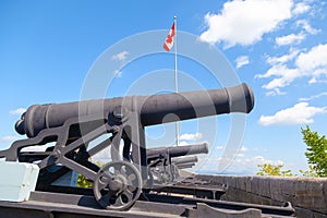 Historic Cannons at the Ramparts of Old Quebec City