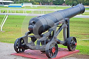 Historic Canon at the Garrison Savannah in Barbados