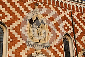 Historic Carmini Church in the historic city of Vicenza in Italy photo