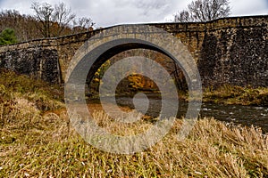 Historic Casselman Stone Arch Bridge - Autumn Splendor - Garrett County, Maryland