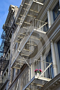 Historic cast iron buildings in New York City's Soho District