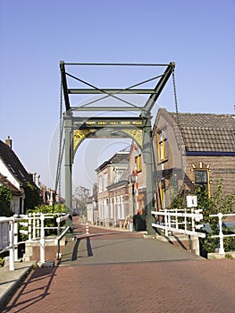 Historic cast iron drawbridge anno 1887