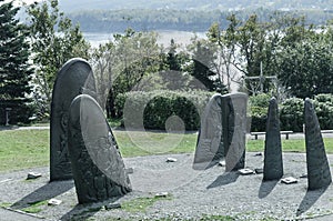 Historic cast iron sculptures of Gaspe