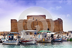 Historic castle in Paphos, Cyprus.