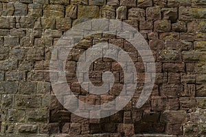 Historic castle wall from the middle ages