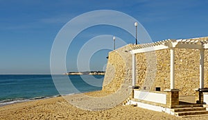 Historic castle walls in Armacao de Pera  Algarve - Portugal