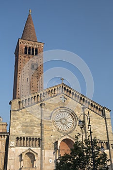 Historic cathedral in Piacenza, Italy