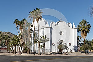 Historic catholic church in Ajo, Arizona photo