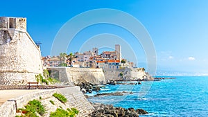 Historic center of Antibes, French Riviera, Provence, France photo
