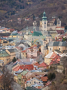 Historic center of Banska Stiavnica with The Old Castle