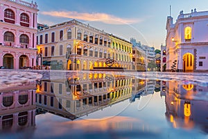 Historic Centre of Macau. Senado Square in China photo