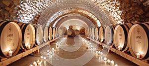 Historic chateau wine cellar timeless elegance for sophisticated heritage wine ad