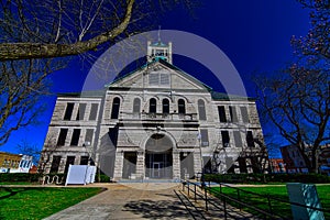 Historic Christian County Courthouse IL main entrance