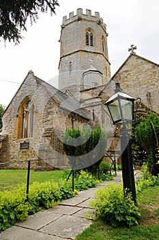 Medieval church in English village