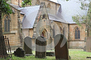 Historic church with churchyard photo