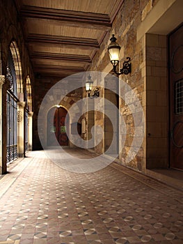 Historic Church Outdoor Hallway