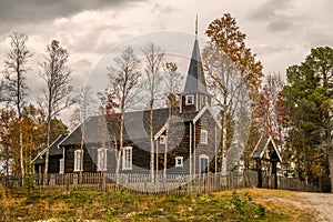 Historic church in Somadal, Hedmark, Norway photo
