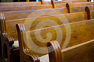 Historic Church Wood Pews