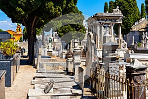Historic Cimetiere Israelite Israelite Cemetery in old town district of Nice in France