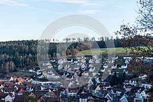 Historic city of Altensteig in the Black forrest in Germany