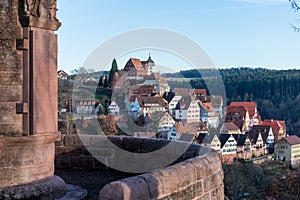 Historic city of Altensteig in the Black forrest in Germany