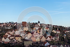 Historic city of Altensteig in the Black forrest in Germany