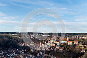 Historic city of Altensteig in the Black forrest in Germany