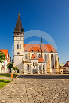 Historic city center of Bardejov with St. Aegidius church