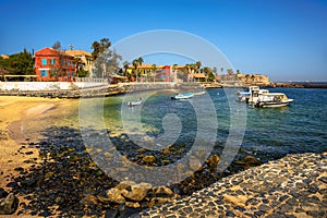 Historic city on the Goree island near Dakar, Senegal, Africa