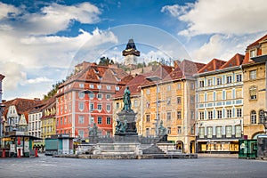 Historic city of Graz with main square, Styria, Austria photo