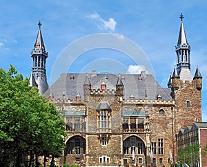 Beautiful historic town hall in Aachen in Germany photo