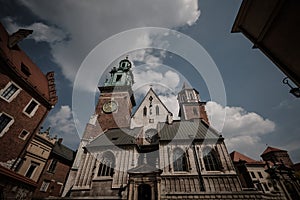 Historic city of Krakow in Poland, famous among tourists Wawel Castle