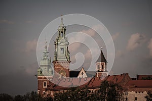 Historic city of Krakow in Poland famous among tourists Wawel Castle