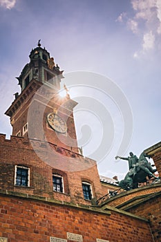 Historic city of Krakow in Poland, famous among tourists Wawel Castle