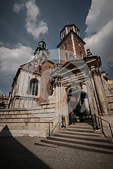 Historic city of Krakow in Poland, famous among tourists Wawel Castle