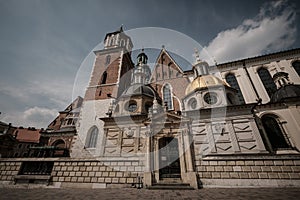 Historic city of Krakow in Poland, famous among tourists Wawel Castle