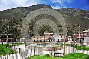 historic city and old buildings with dirt streets lima peru ,CANTA PERU photo