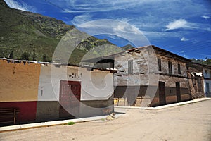 historic city and old buildings with dirt streets lima peru octubre 2017 ,CANTA PERU photo