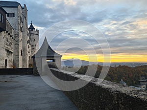 Historic city of Salzburg in fall, Austria