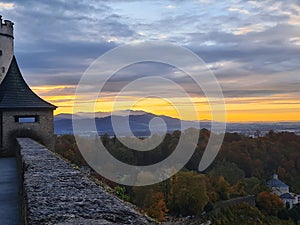 Historic city of Salzburg in fall, Austria