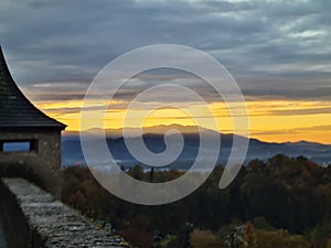 Historic city of Salzburg in fall, Austria