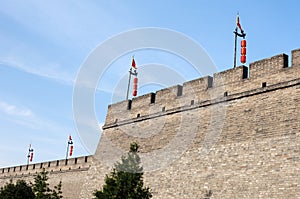 Historic city wall of Xian, China