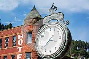 Historic Clock in Deadwood photo