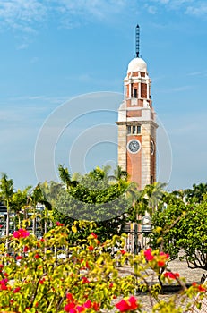 Historic Clock Tower in Hong Kong, China