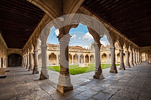 Historic cloister in Salamanca photo