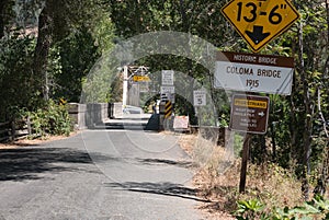 Historic Coloma Bridge in California gold country photo