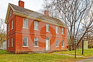 Historic Colonial Era red brick Stebbins House photo