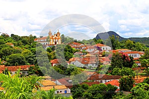 Historic colonial town of Tiradentes in the state of Minas Gerais in Brazil