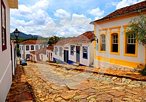 Historic colonial town of Tiradentes in the state of Minas Gerais in Brazil